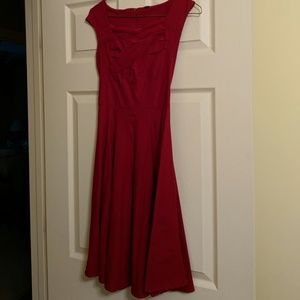 Red party dress
